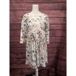 Sanctuary Womens Ellie Boho Eyelet Short Dress Shite floral Small